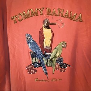 Tommy Bahama Silk embroidered vintage shirt L